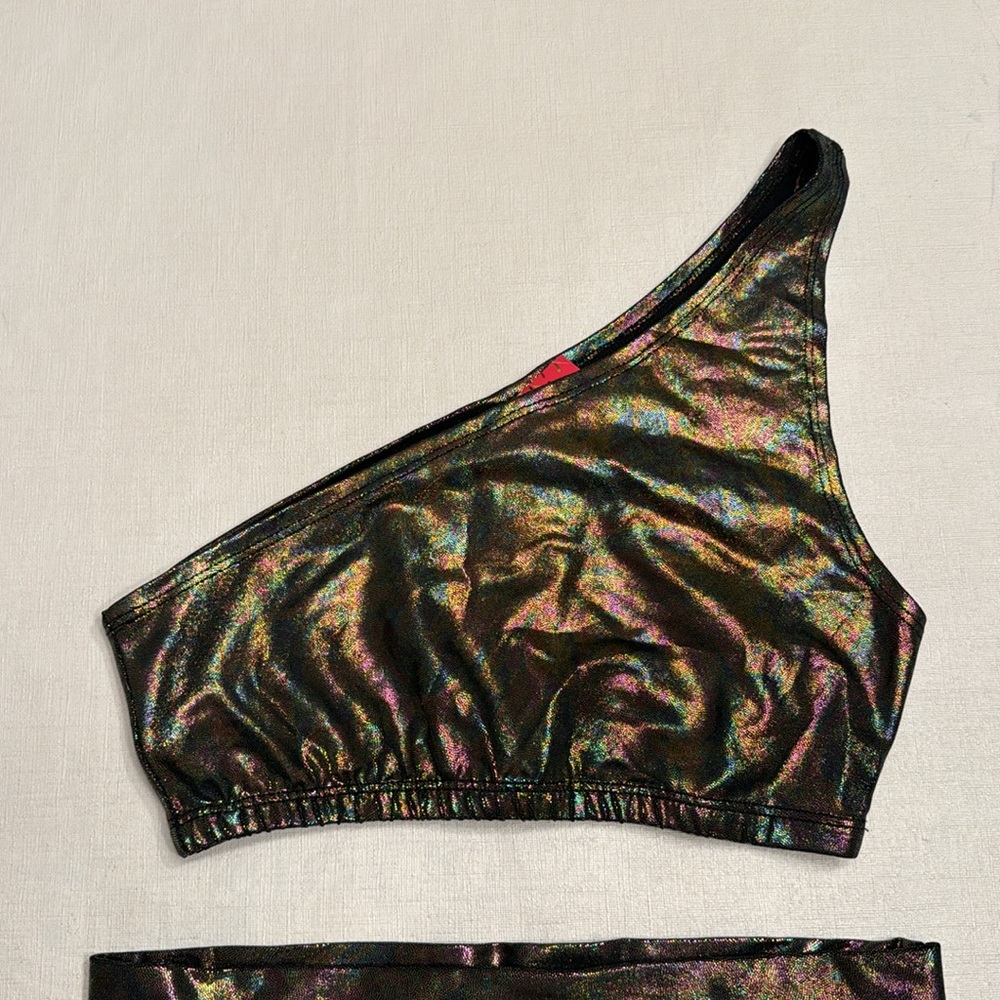 NWT The Sugarpuss Collection Hologram Rainbow Bikini - Picture 3 of 7